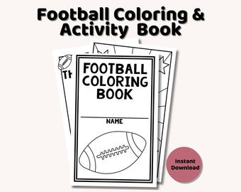 Football Coloring Book, Instant Download