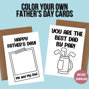 Creative Father&#39;s Day Cards, Printable DIY Design, Instant Download