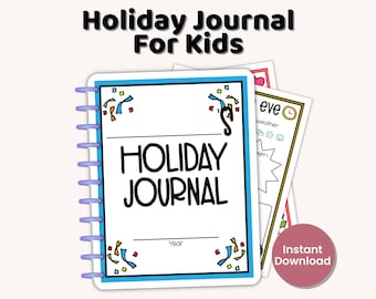 Kid's Holiday Journal, Instant Download