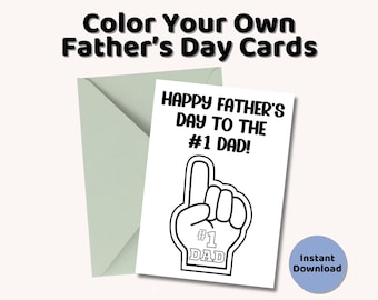 Biglietti creativi per la festa del papà, design fai da te stampabile, download immediato