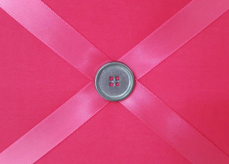 Hot Pink Memo Board Bright Pink Pin Board Fabric Ribbon Etsy