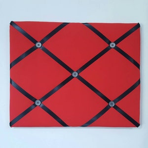 Tableau mémo français noir rouge - tableau ruban tissu - tableau mémoire - centre de commande - tableau à épingles photo - tableau d'affichage - organisateur mural de bureau
