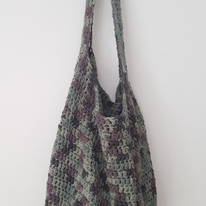 Camo Basic Crochet Bag - Camo Crochet Purse - Camo Reusable Grocery Bag - Camo Weekend Bag - Camo Handmade Purse - Market Bag - Shopping Bag