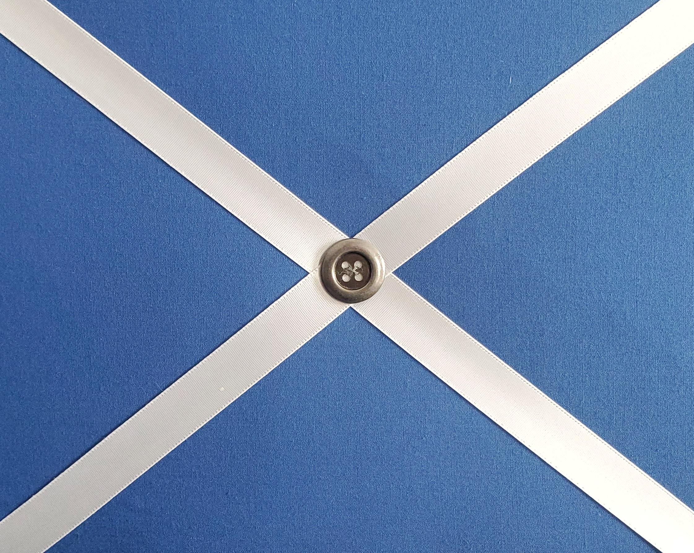 Blue Ribbon Memory Royal Blue French Memo Board - Blue Fabric Ribbon Message Board - Blue ...