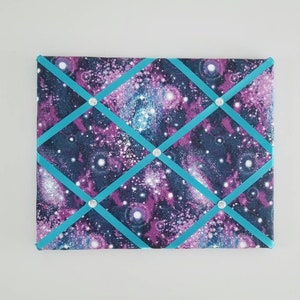 Tableau mémoire galaxie - tableau français scintillant - tableau à épingles planètes - tableau d'affichage du système solaire - tableau ruban tissu spatial - tableau Vision