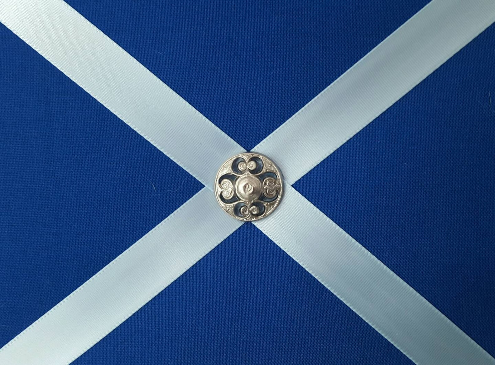 Royal Blue French Memo Board Blue Fabric Ribbon Message Etsy