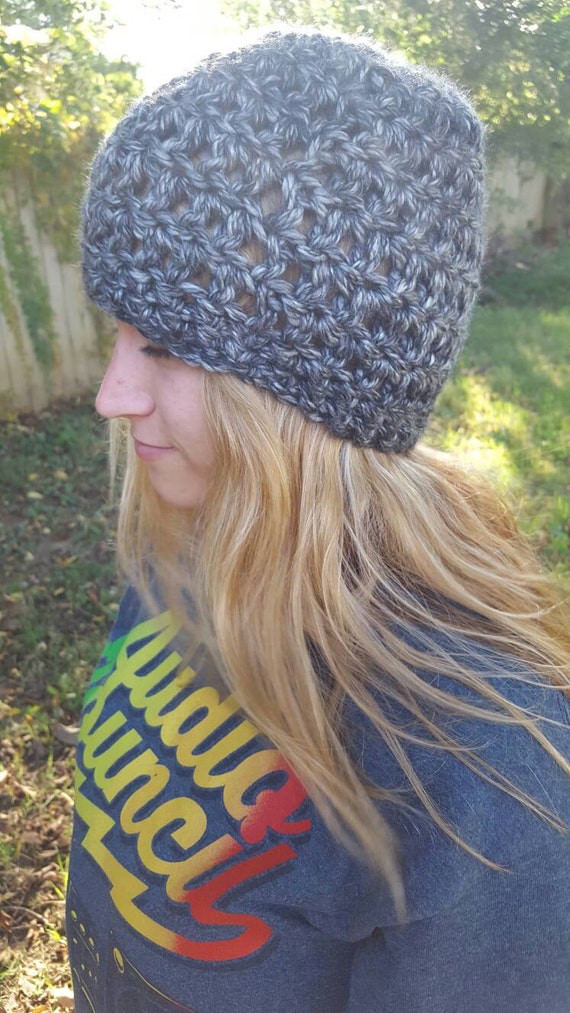 Gray Cream Extra Thick Winter Beanie - Unisex Gray Cream 