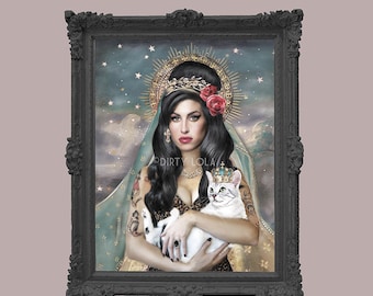Saint Amy  - Art Print - - Illustration - Painting - Cat Art - Cat Painting