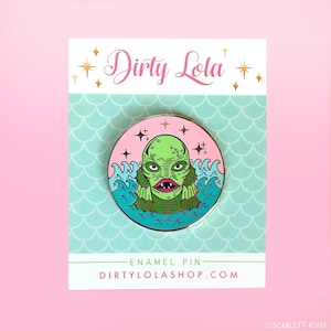 The Creature - Hard Enamel Pin - Pop Culture - Monster - Horror - Enamel Pin - Artist pin - Dirty Lola - Vintage Inspired -