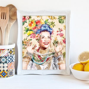 Carmen Miranda Portrait Illustration Art Print Kitchen Home Decor image 3