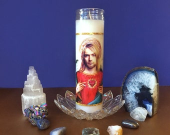 Saint Kurt Cobain - Prayer Candle - Dirty Lola - All Saints - Pop Culture - Parody - Alter - Ritual - Spiritual