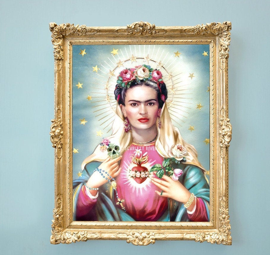 Our Lady of Eyebrows  - Religious - Day of the Dead - Art Print - Ill…