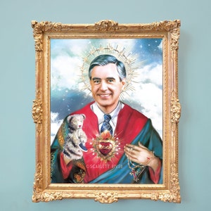 Saint - Mister Rogers -  Fred Rogers - Good Neighbor - Art Print - Illustration - Portrait - Painting- Portrait