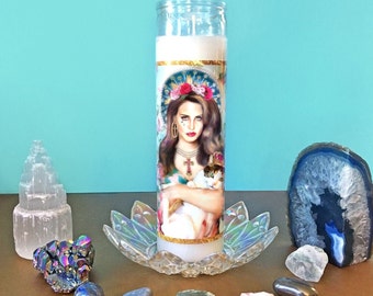 Saint Lana Del Rey - Prayer Candle - Dirty Lola - All Saints - Pop Culture - Parody - Alter - Ritual - Spiritual