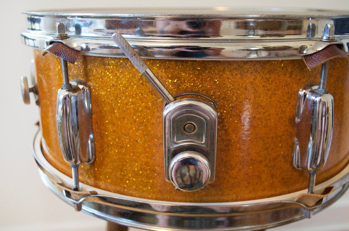 Mid Century Modern Inspired Vintage Snare Drum Table Etsy