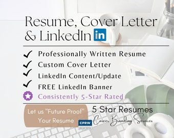 Pkg#3: Resume, Cover Letter, and LinkedIn Update (Resume Writing Svc)