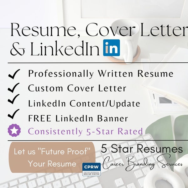 Pkg#3: Resume, Cover Letter, and LinkedIn Update (Resume Writing Svc)