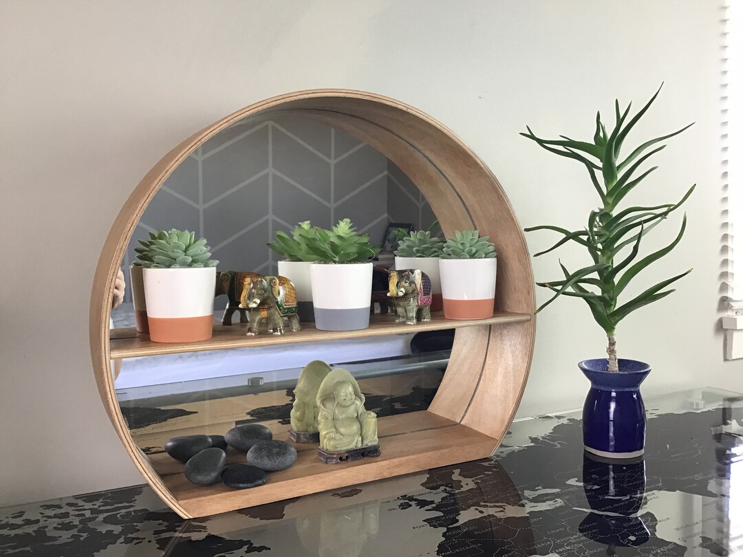 Free Standing Round Display Mirror Tabletop Circular Cosmetic Mirror
