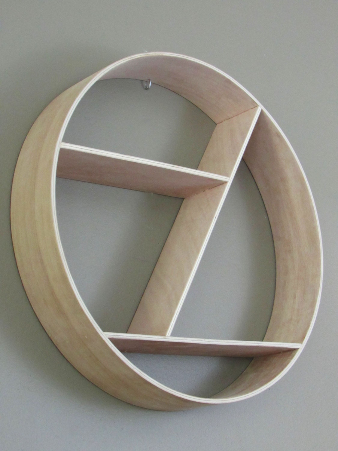 Large Round Shelving Unit Floating Wall Shelfmodern Circular Etsy