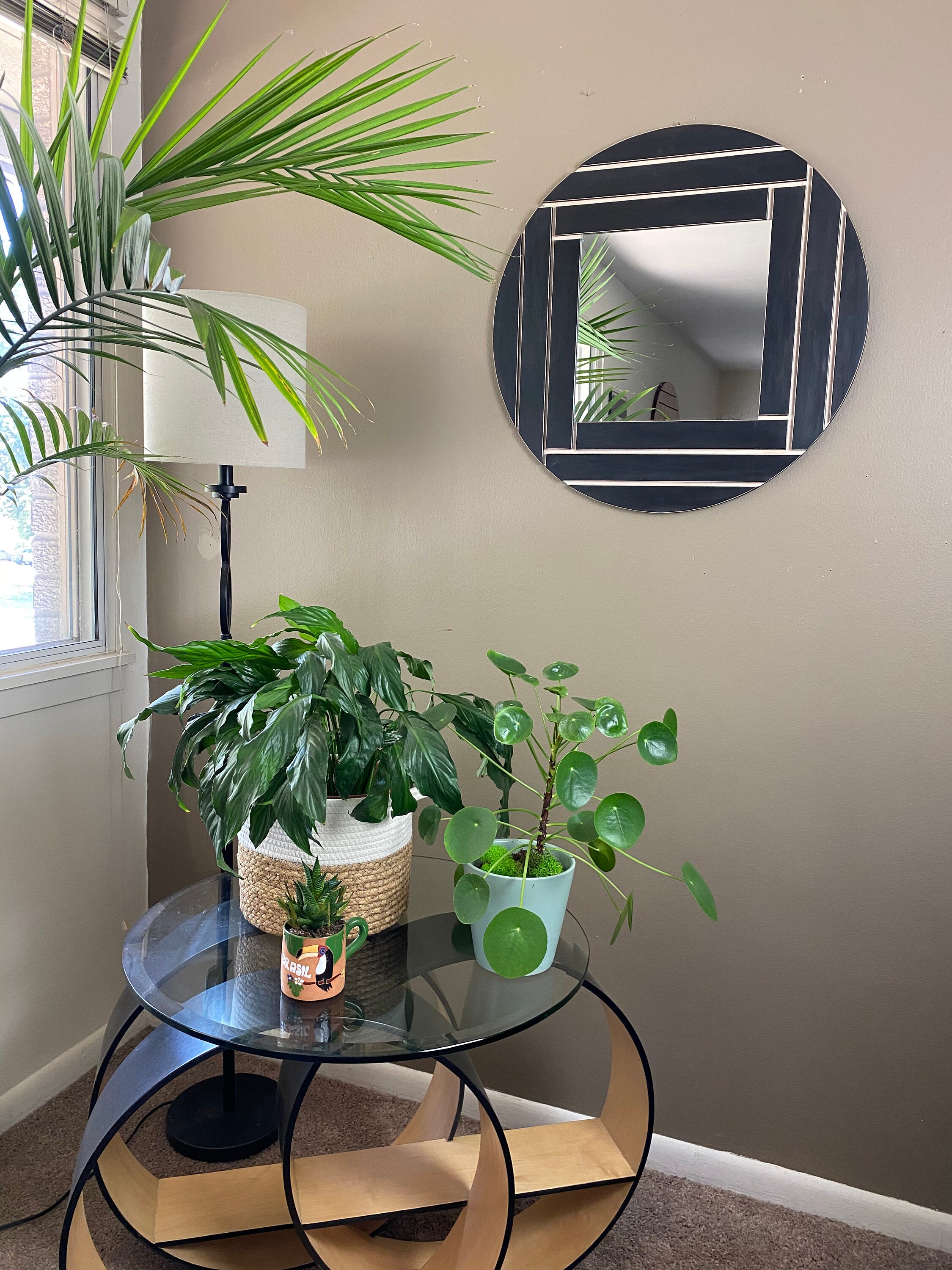 Schwarze Runde Designer Spiegel 24-Zoll benutzerdefinierte | Etsy