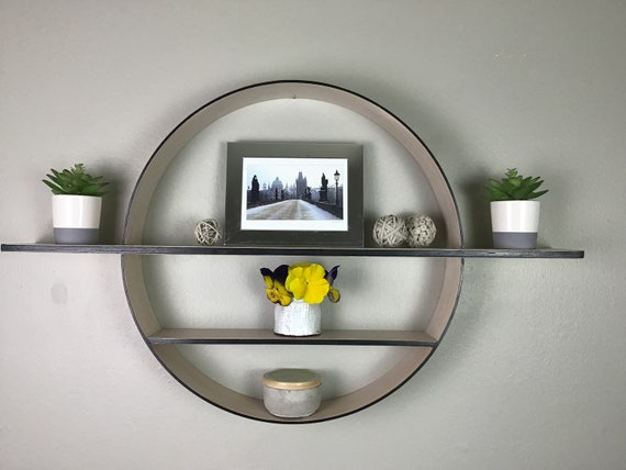 Round Wall Shelving Unit Living Room Decor Collector - Round Metal Wall Decor Shelf Round Wall Shelving Unit Living Room Decor Collector - Round Metal Wall Decor Shelf