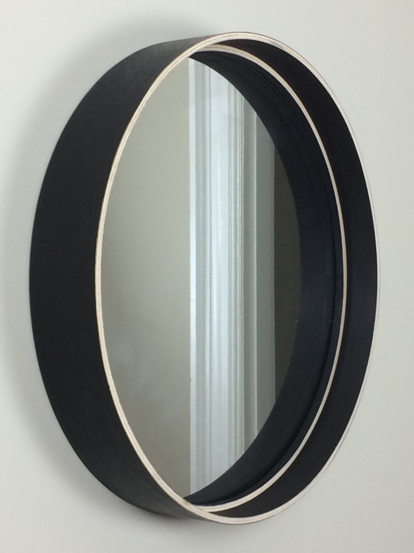 Miroir Rond Noir Contemporain|