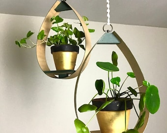 Ceiling Plant Hanger with Macrame| Hanging Plant Shelf| Gift for Plant Lover| Birthday Gift|| DEWDROP