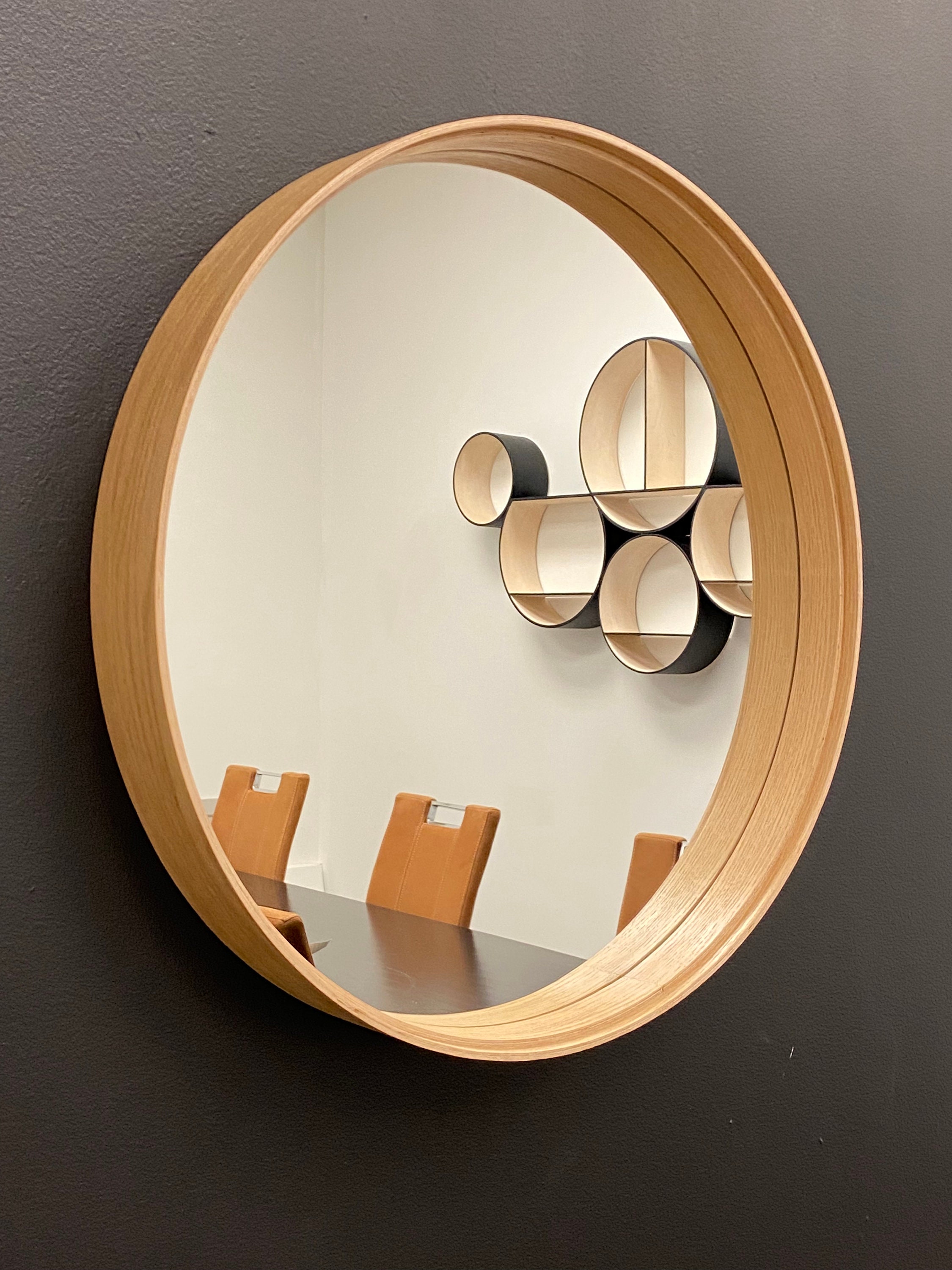 Circular Wood Mirrorround Large Oak Mirrordesigner Quality Etsy UK