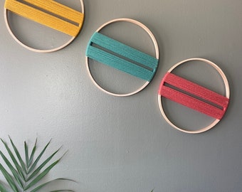 Wüsten-Farbgarn-Wand-Kunst: Umgenutztes Trommel-Holzdekor