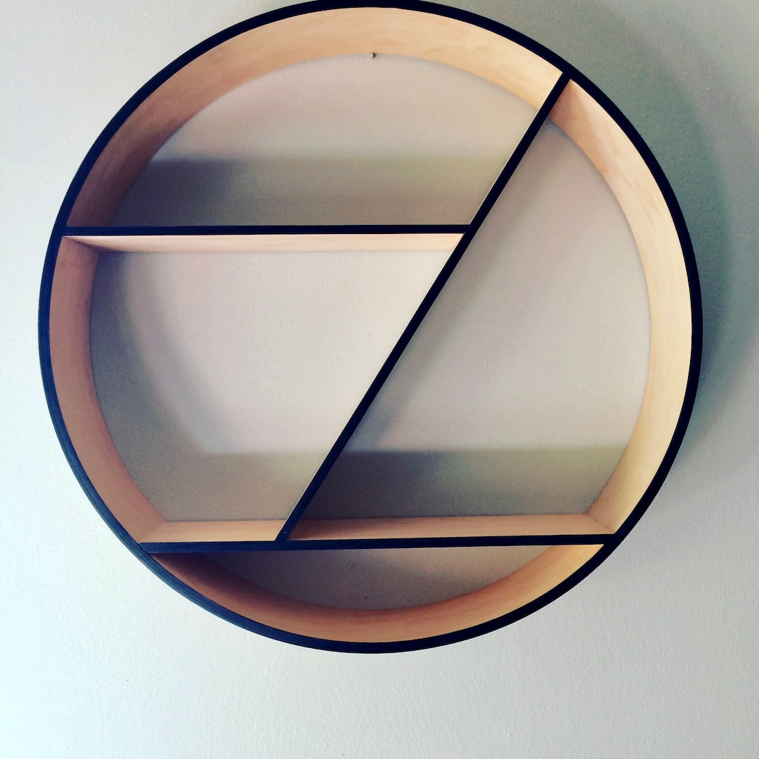 Large Round Shelving Unit Floating Wall Shelfmodern Circular Shelf