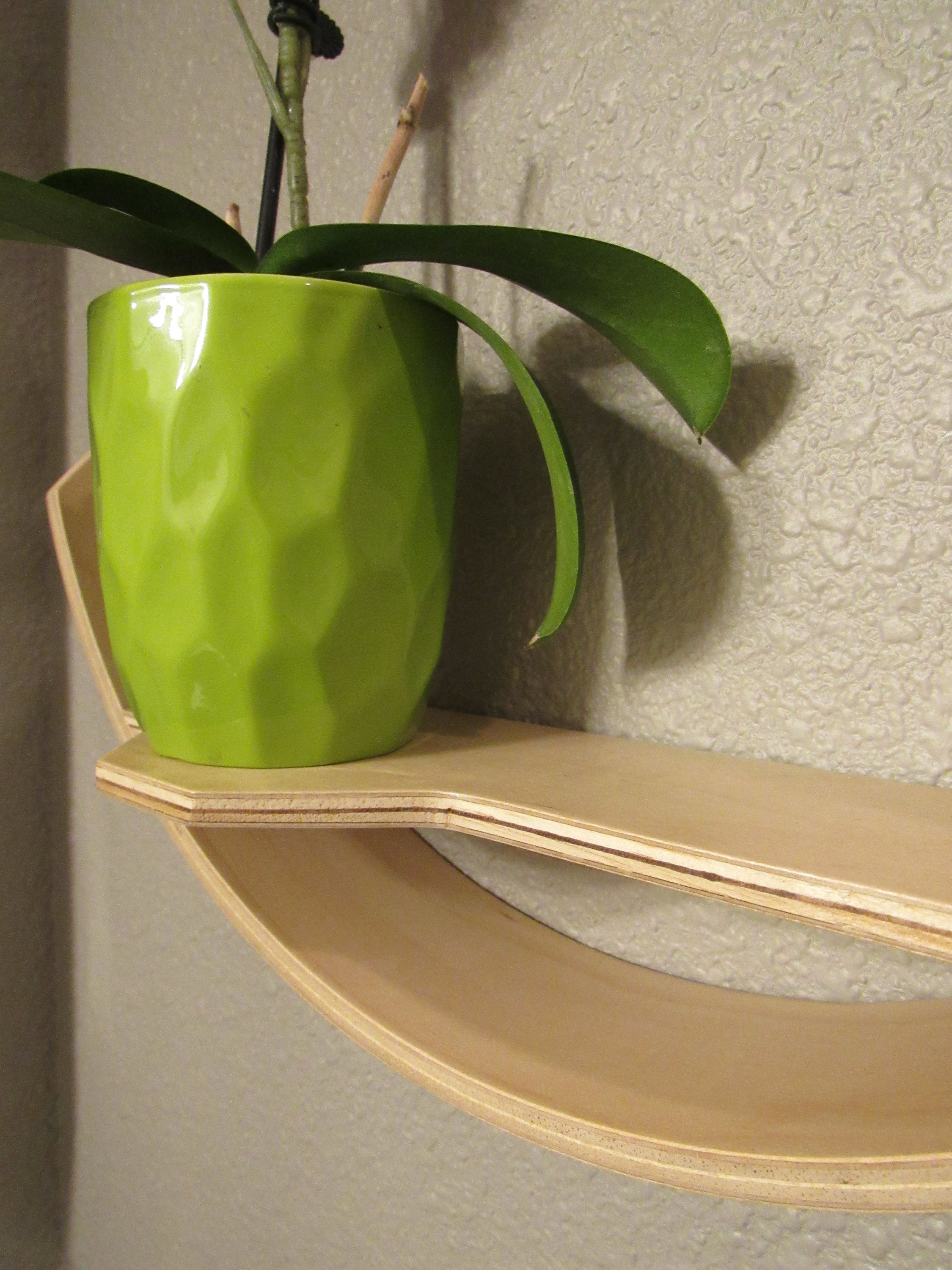 Wooden Wall Plant ShelfSmall Round Flower ShelfOrchid Shelf Etsy