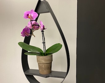 Hanging plant shelf| Black plant shelf| Gift for mom| Gift for wife|| Raindrop shelf