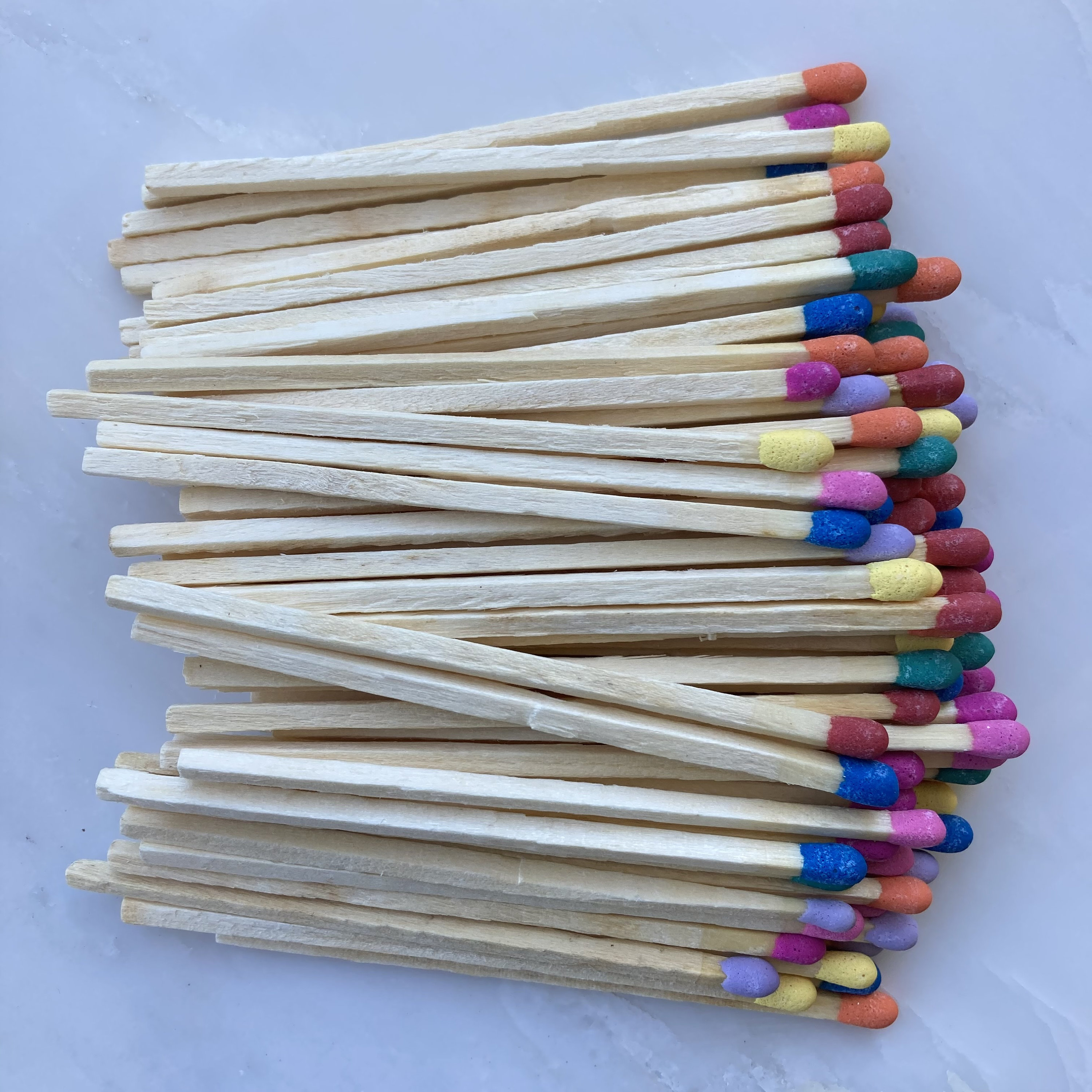 Colored Tip Matches, Colorful Matchsticks, 25 pc Refill Bundle