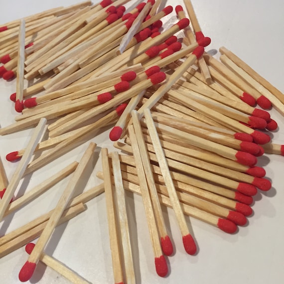 Bulk 2 1/8 Red Safety Matchsticks, Matches for Match Bottles, Color Tip  Matches (1000 Matches)