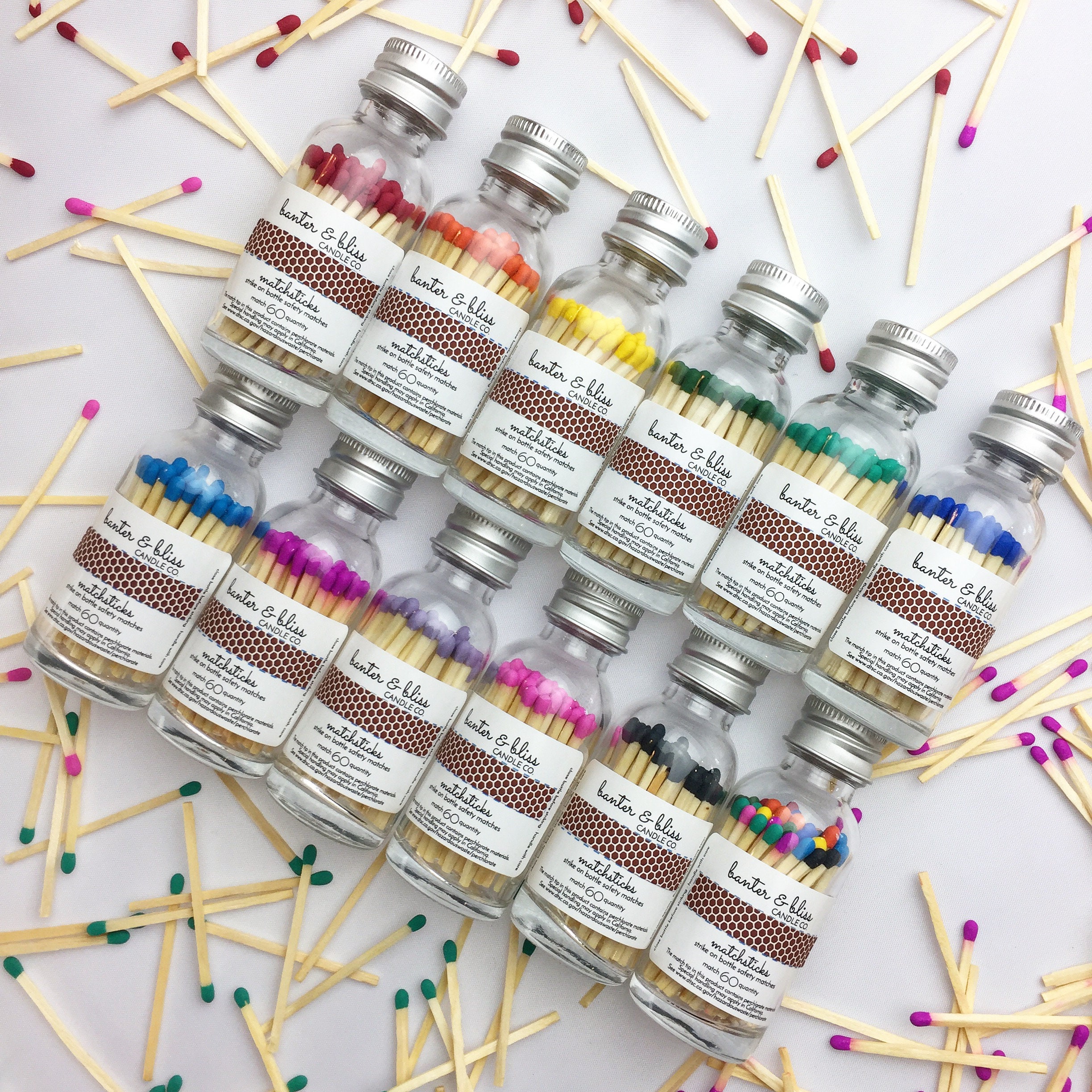 Match Bottle With Striker 60 Matches per Bottle 12 Etsy UK