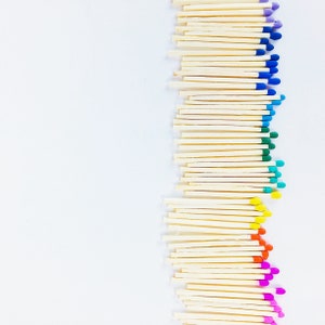 Refill Matchsticks! 60 Color Safety Matches to Refill Your Match Bottle