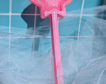 Varita de hada de resina / Estrella brillante, accesorio para disfraz de princesa