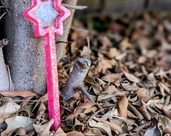 Varita de princesa hada de resina / Varita mágica de estrella personalizada