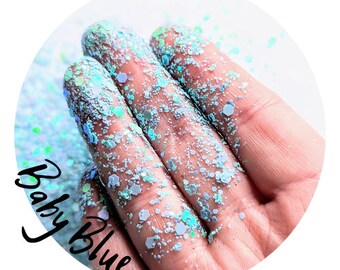 Baby Blau Glitzer
