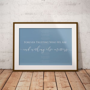 Metallica Nothing Else Matters Lyrics Metallica music Wall Print Home Decor