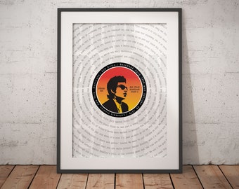 Bob Dylan Hurricane Lyrics Wall Poster Home Decor