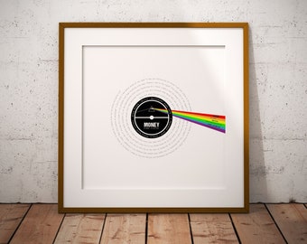 Pink Floyd Song Money The Dark Side of The Moon Album Wall Poster Home Decor