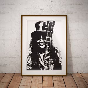 Slash Saul Hudson Guns N Roses Custom Design Hi Resolution Digital Wall