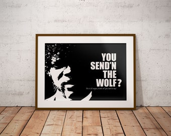 Pulp Fiction Samuel L Jackson You Sendn The Wolf Shit Negro Thats All You Had To Say  Custom Wall Art Poster