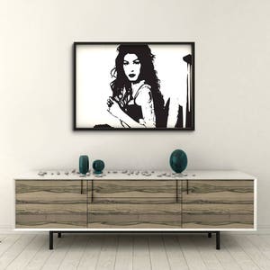 Amy Winehouse custom design Hi resolution digital wall art printable file