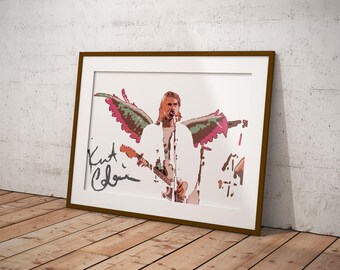 Kurt Cobain custom design Hi resolution digital wall art printable file