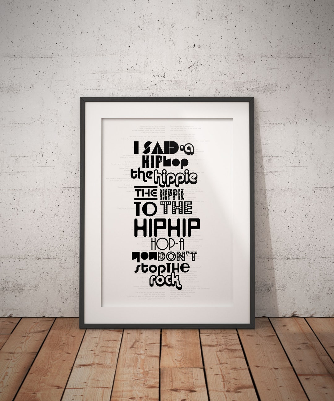 Rappers Delight I Said A Hip Hop Poster Print the Sugar Hill Gang Music ...