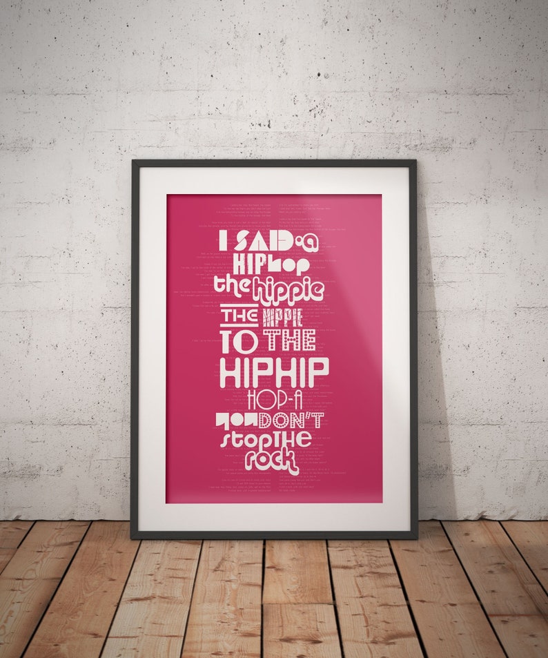 Rappers Delight I Said A Hip Hop Poster Print the Sugar Hill Gang Music ...