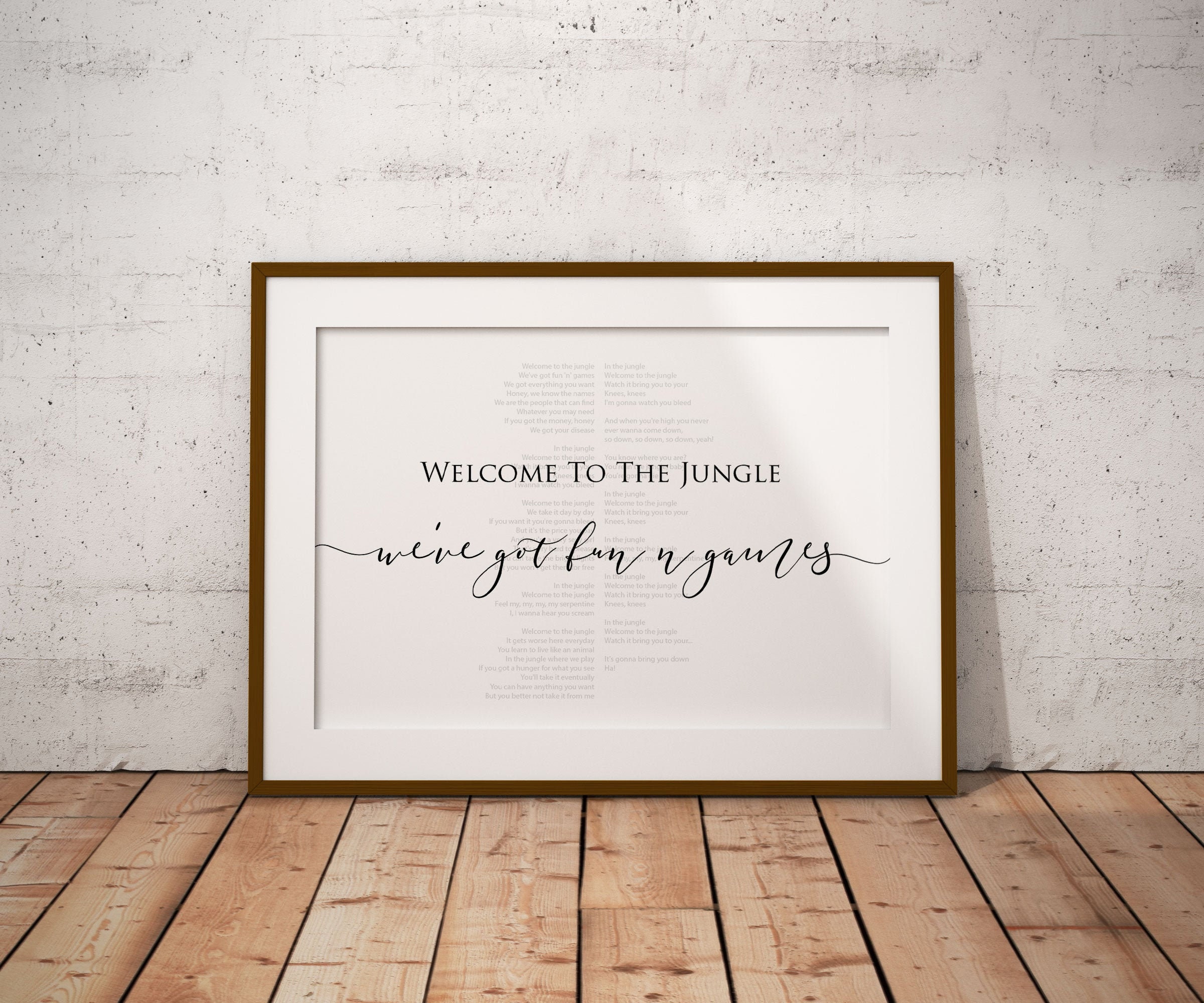 Guns N Roses Welcome To The Jungle Lyrics Quotes Paper Print - Music  posters in India - Buy art, film, design, movie, music, nature and  educational paintings/wallpapers at