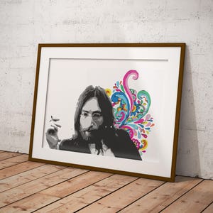 John Lennon custom design Hi resolution digital wall art printable file